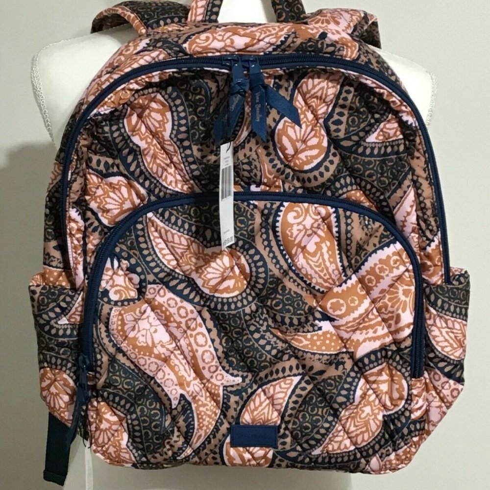 Vera Bradley Ultralight FERN PAISLEY 16" Backpack NWT